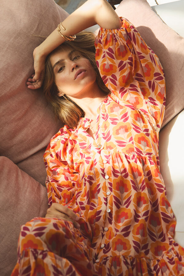 Hoss Intropia Alicia. Vestido midi Laranja