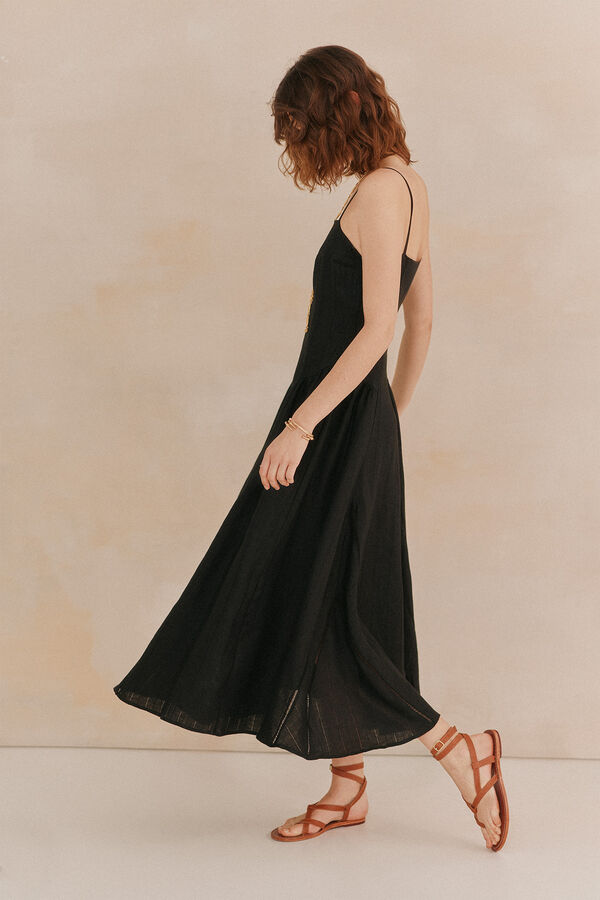 Hoss Intropia Lia. Vestido com godetes Preto