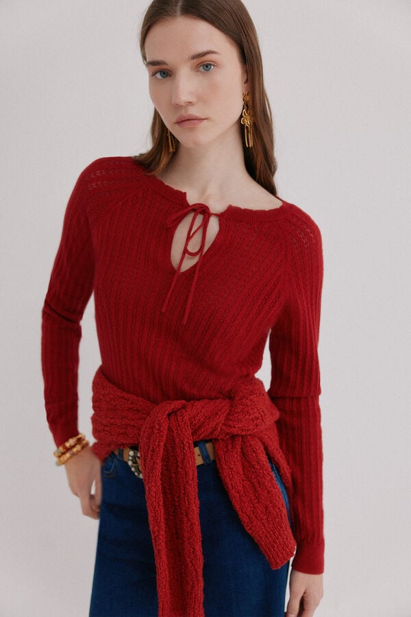 Hoss Intropia Imala. Jersey calado rojo