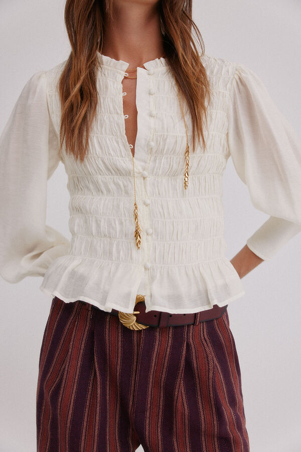Hoss Intropia Camino. Blusa romántica Marfil