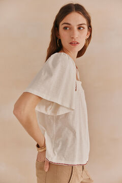 Hoss Intropia Fernanda. camiseta bata Ecru
