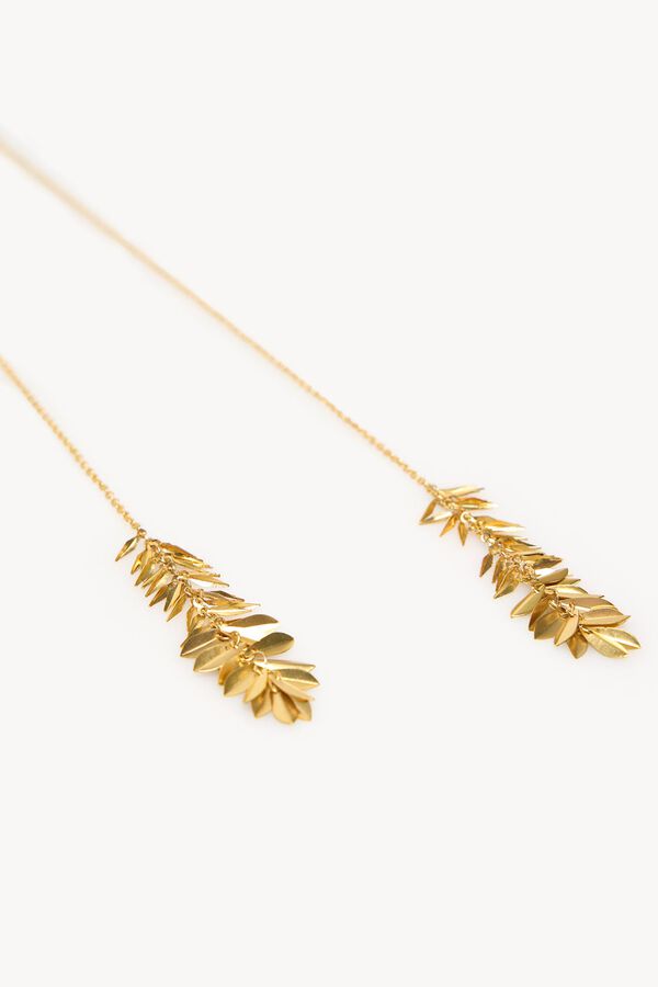 Hoss Intropia Miren. Collar largo hojas Dorado
