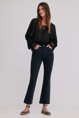 Hoss Intropia Basileia. Calça jeans com tachas Cinzento