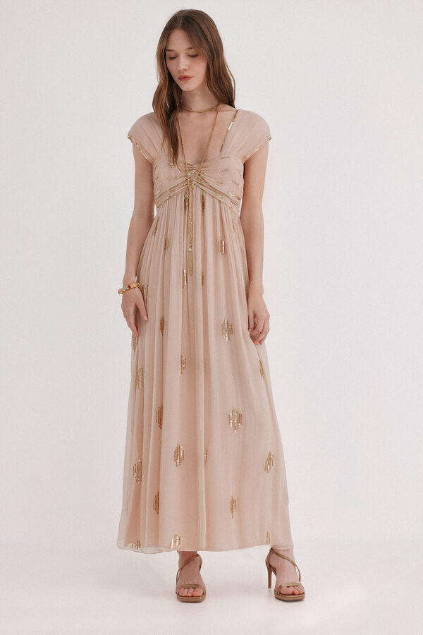 Hoss Intropia Aurora. Vestido bordado Subiu