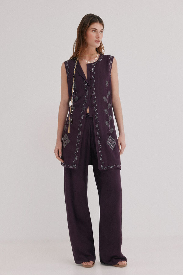 Hoss Intropia Cira. Blusa bordada Morado