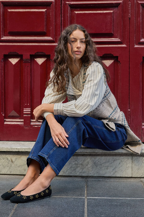 Hoss Intropia Benedetta. Calça jeans reta Azul