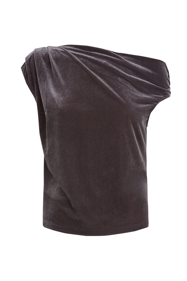 Hoss Intropia Sol. Camiseta de veludo Preto