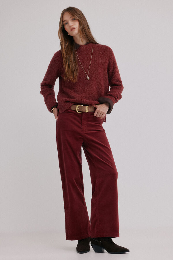 Hoss Intropia Irati. Jersey de bouclé Granate