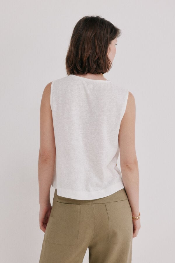 Hoss Intropia Mireia. Camiseta sin mangas tapeta Kaki