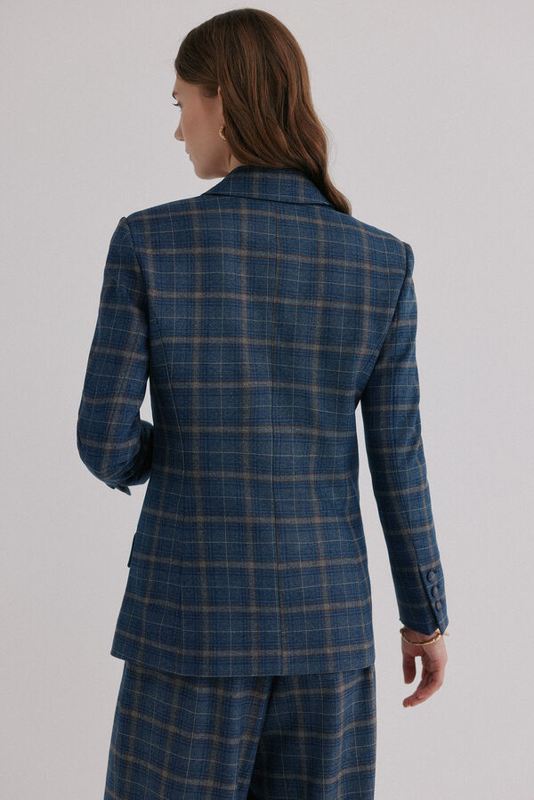 Hoss Intropia Elvira. Blazer xadrez Azul