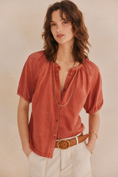 Hoss Intropia Fiona. Camiseta blusa Vermelho