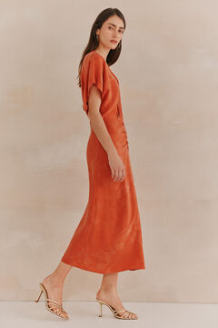 Hoss Intropia Alexa. Vestido jacquard ocasional Laranja