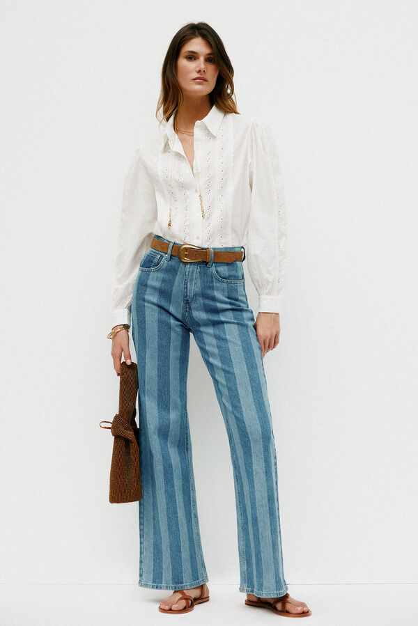 Hoss Intropia Carmen. Blusa minimalista Marfil