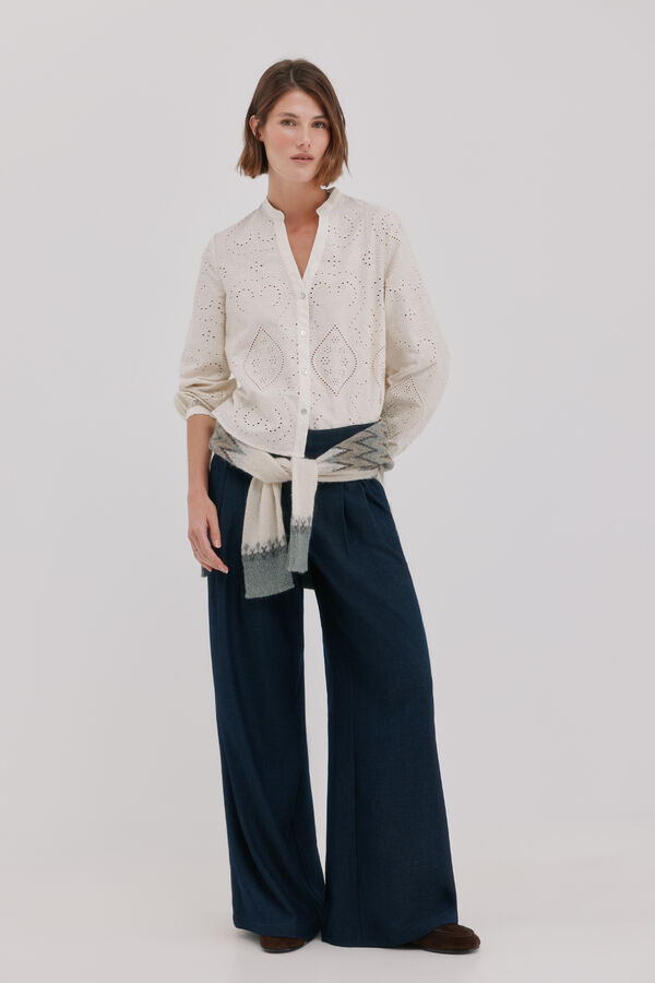 Hoss Intropia Cesira.Blusa calados Marfil