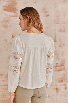 Hoss Intropia Francisca. Camiseta com bico Ecru