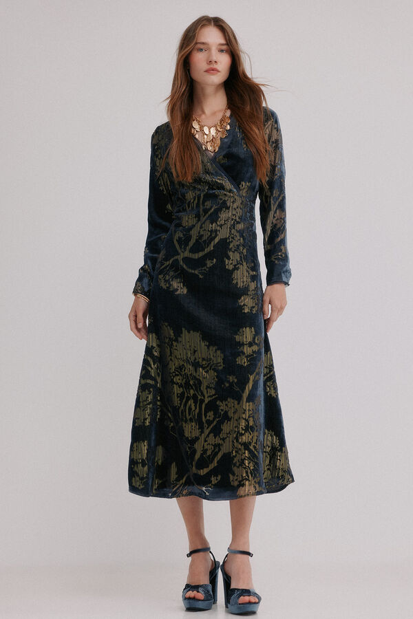 Hoss Intropia Adriana. Vestido jacquard Azul