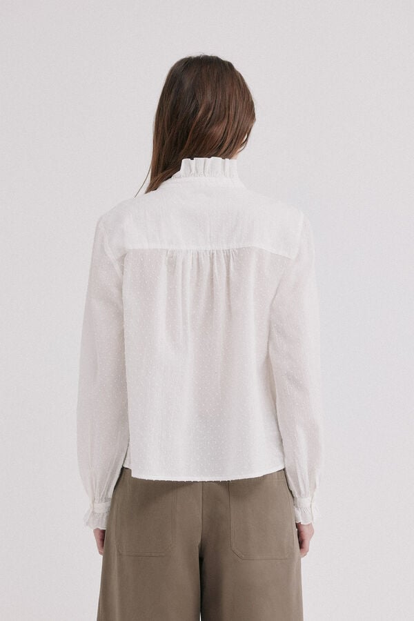 Hoss Intropia Claudette. Camisa plumeti Blanco