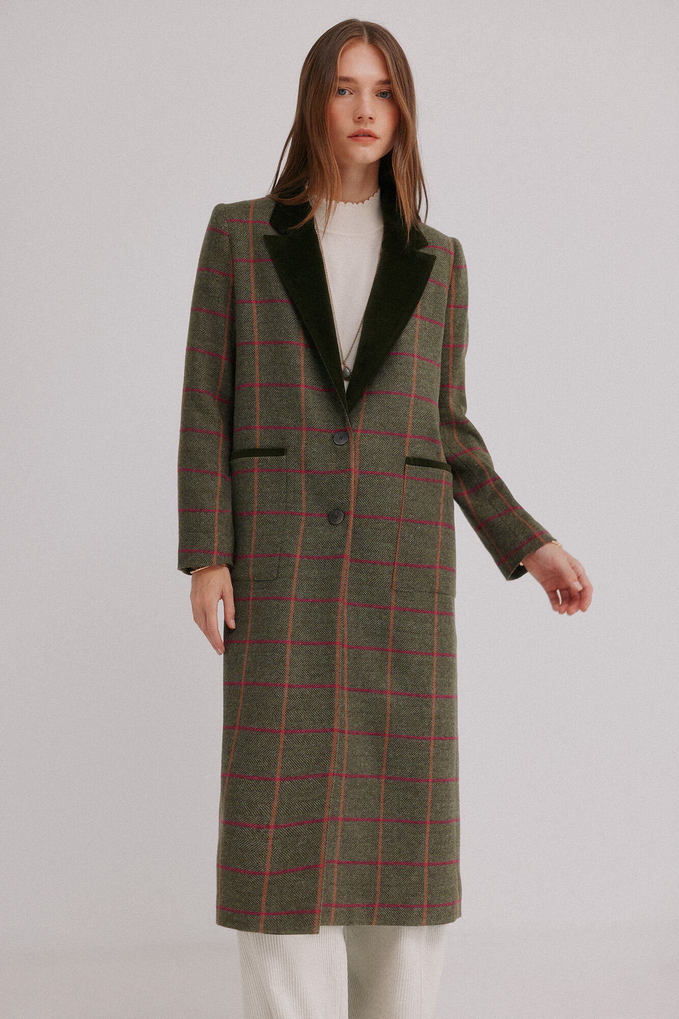 Hoss Intropia Fabrizia. Sobrecasaca xadrez