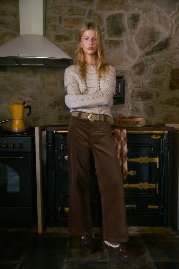 Hoss Intropia Prunela. Cal&ccedil;a de cintura m&eacute;dia Verde