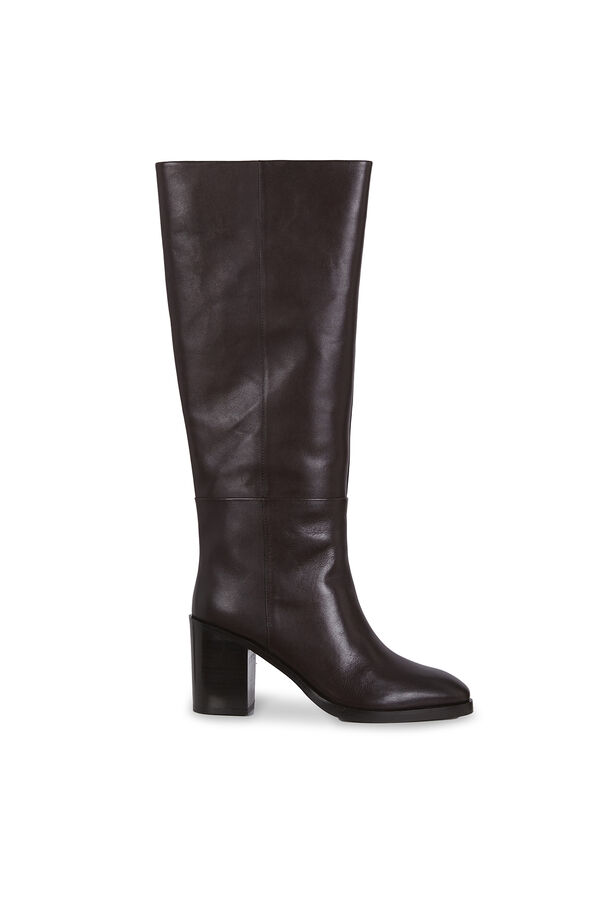 Hoss Intropia Melisa. Botas de pele com salto Castanho
