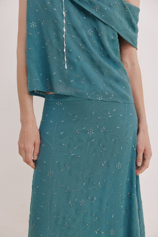 Hoss Intropia Saia fluida rosa Verde