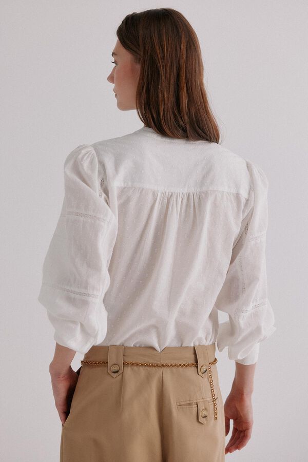 Hoss Intropia Geneviève. Blusa romântica Ecru