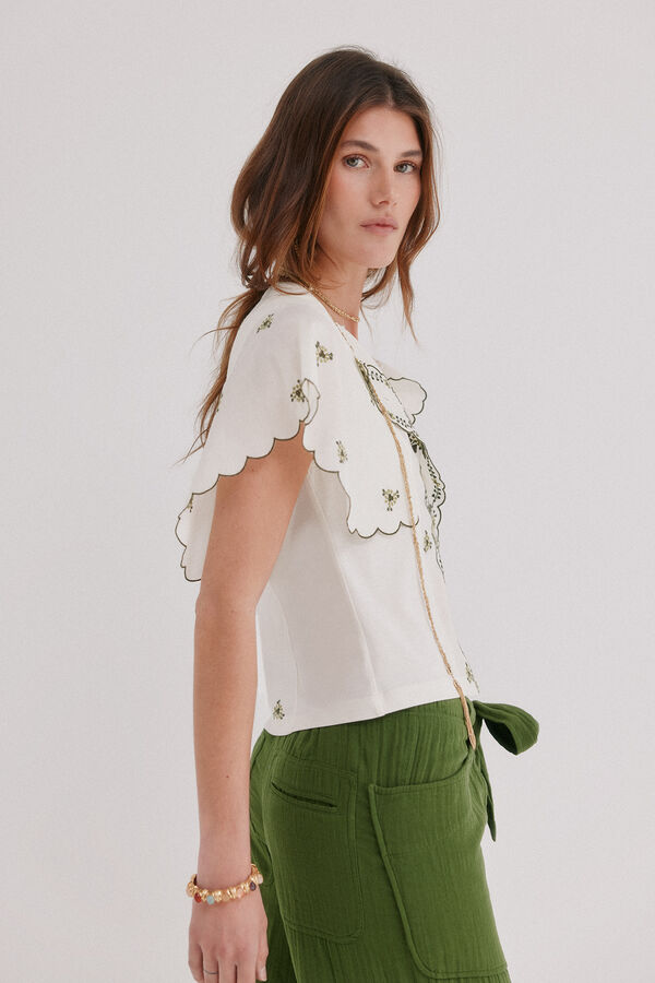 Hoss Intropia Malena. T-shirt gola redonda Beige