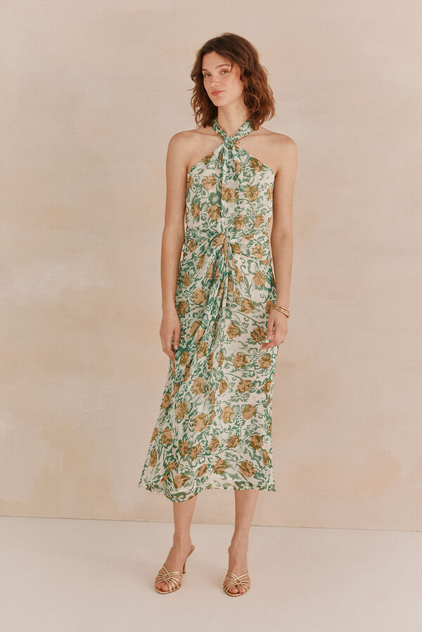 Hoss Intropia Lilith. Vestido estampado Estampado Verde