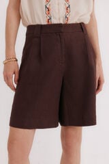 Hoss Intropia Bermuda em linho Pemar Castanho
