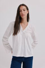 Hoss Intropia Marina. T-shirt bordada Branco