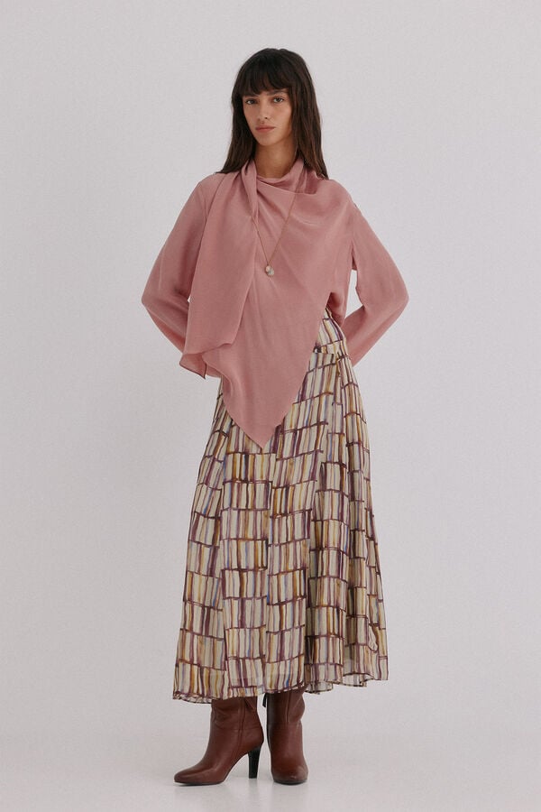 Hoss Intropia Guiada. Blusa con cruce asimétrico Marron