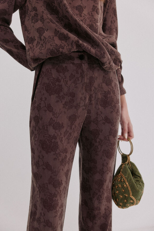 Hoss Intropia Palma. Calças jacquard Castanho