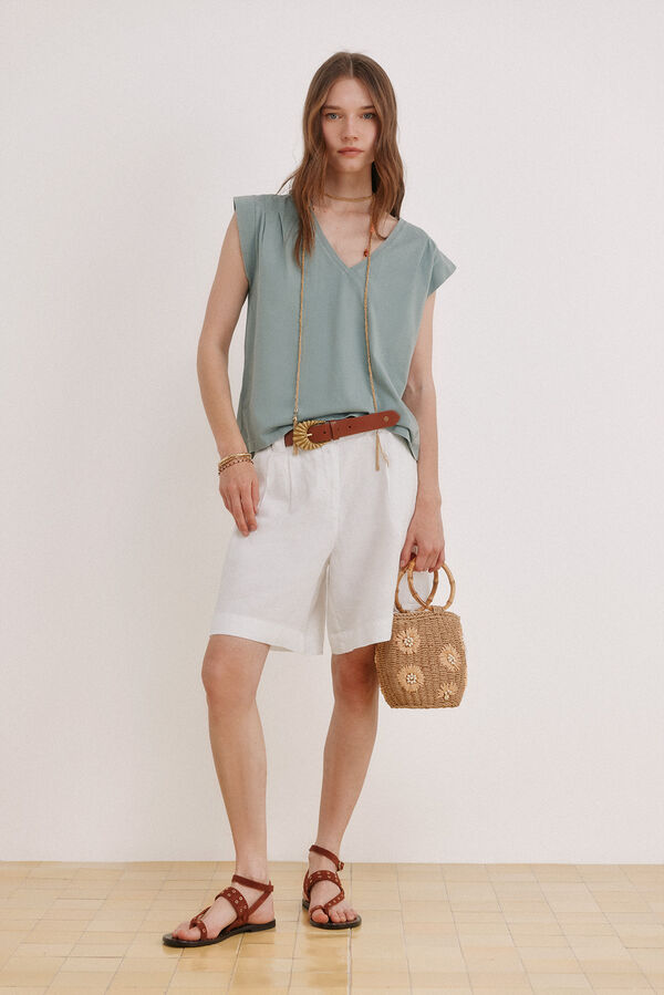 Hoss Intropia Manuela. Camiseta lavada Turquesa