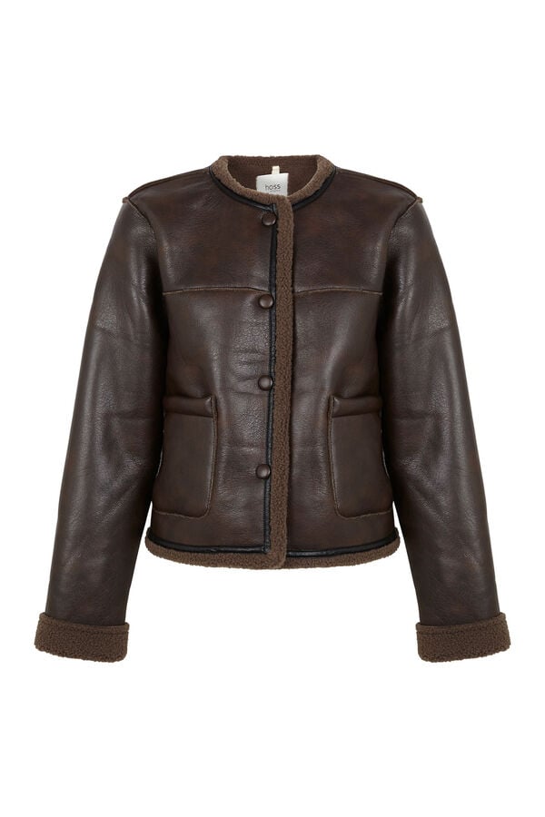 Hoss Intropia Delia. Chaqueta doble faz Marron oscuro