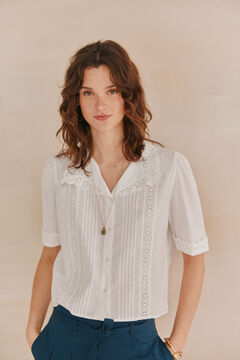 Hoss Intropia Ciara. Camisa manga corta. Blanco