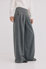 Hoss Intropia Phebe.Pantal&oacute;n botones Gris