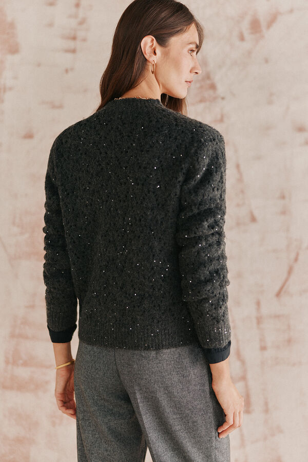 Hoss Intropia Toribia. Jersey lentejuelas Gris