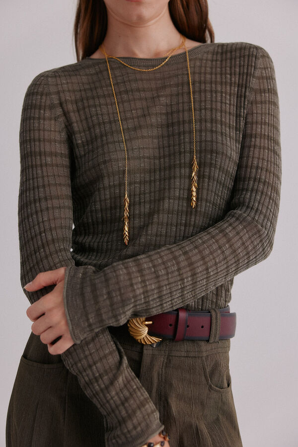 Hoss Intropia Nadine. Riscas estampado listrada Verde