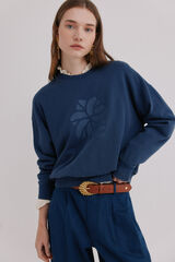 Hoss Intropia M&oacute;nica. Sweatshirt lavada Azul