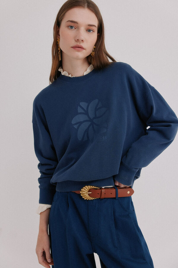 Hoss Intropia M&oacute;nica. Sweatshirt lavada Azul