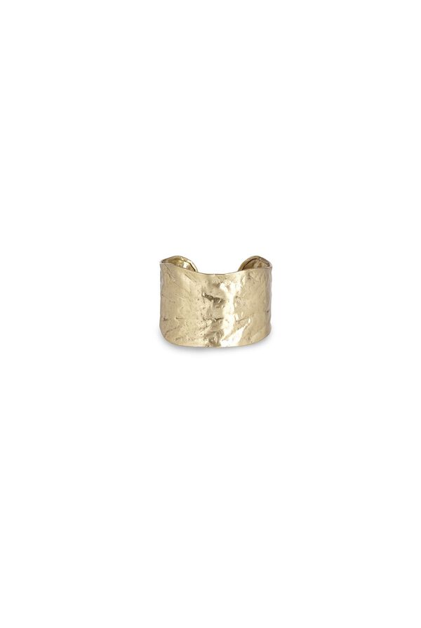 Hoss Intropia Lourdes. Pulseira larga banhada a ouro Dourado