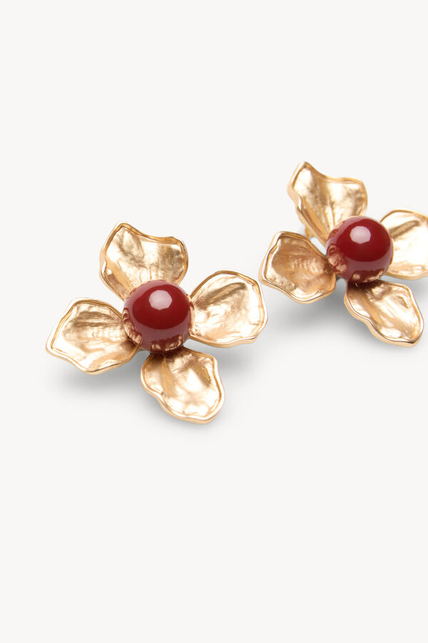 Hoss Intropia Lourdes. Brincos flor Dourado