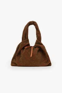 Hoss Intropia Nora. Bolsa de veludo com contas Castanho