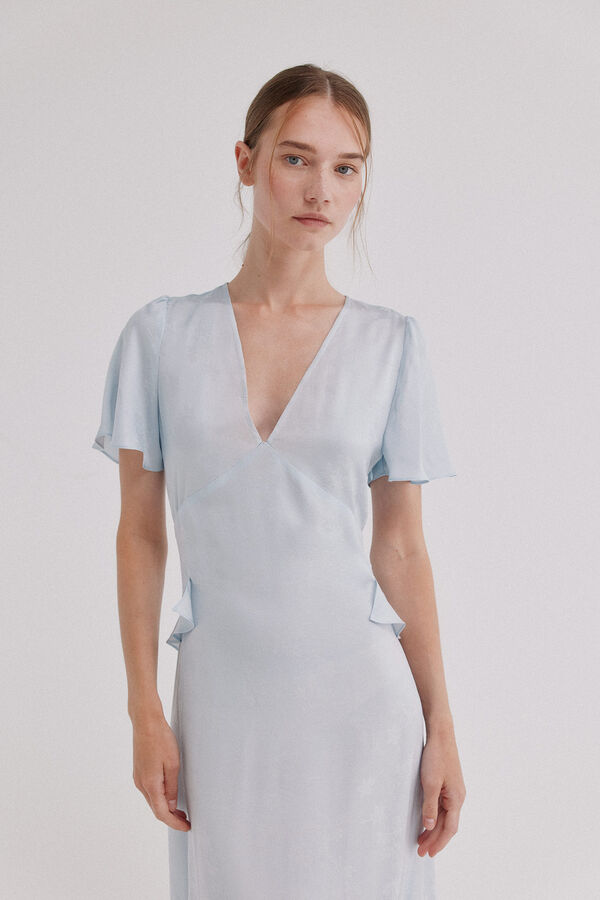 Hoss Intropia Alesha. Vestido jacquard Azul