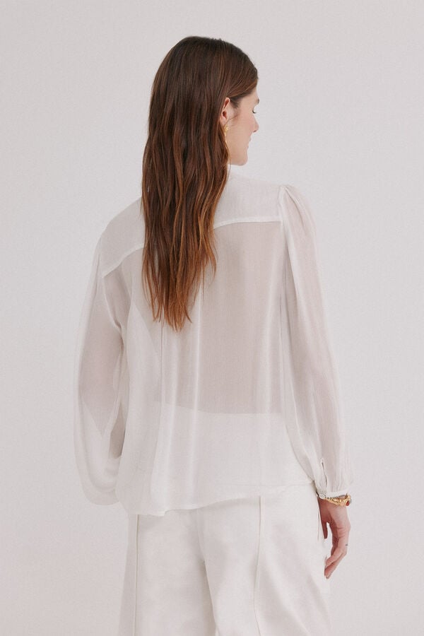 Hoss Intropia Carla. Blusa bordada Cinzento