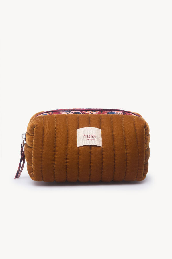 Hoss Intropia Lyssete. Neceser terciopelo acolchado Dorado