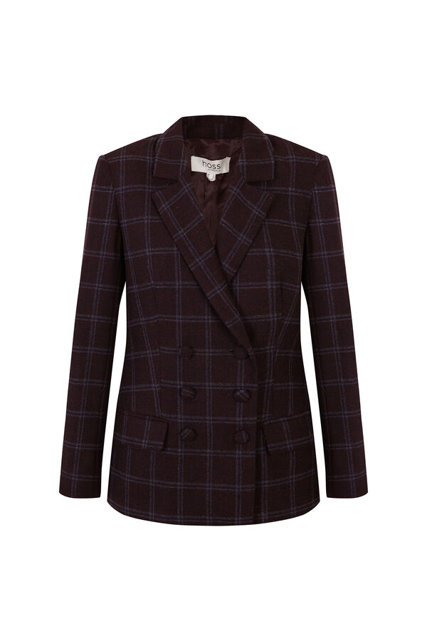 Hoss Intropia Emerald. Blazer cuadros Azul marino