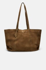 Hoss Intropia Naiara. Mala tote bag em croute Khaki