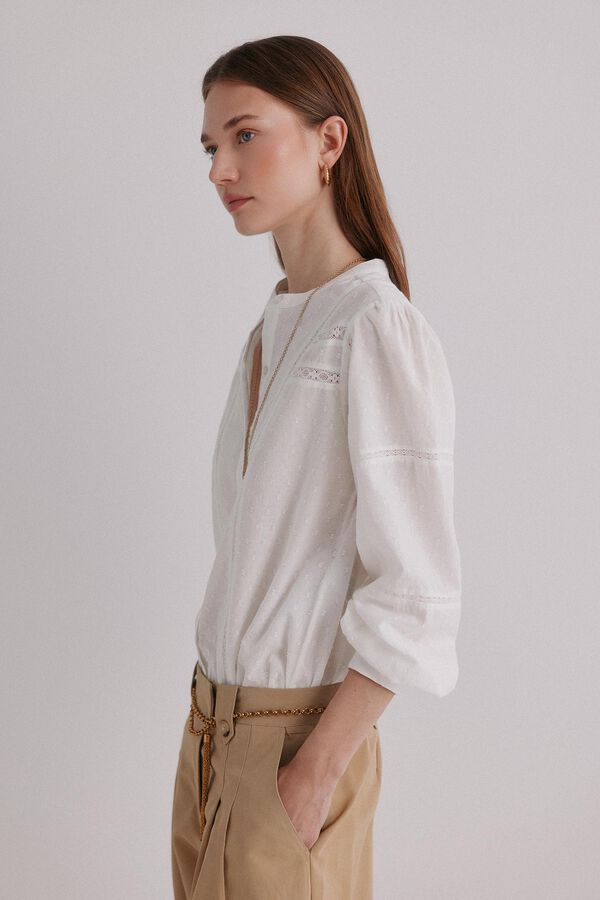 Hoss Intropia Geneviève. Blusa romântica Ecru