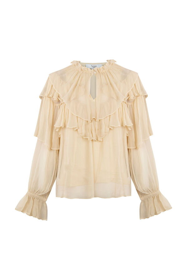 Hoss Intropia Giulia. Blusa romántica Marfil